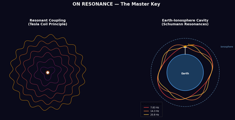 Resonant coupling and Earth-ionosphere Schumann modes